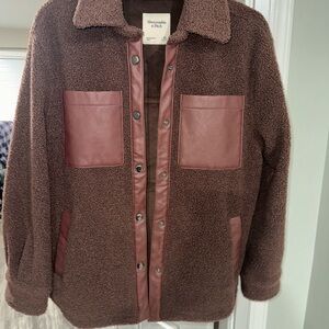 Abercrombie & Fitch Brown Teddy Jacket
